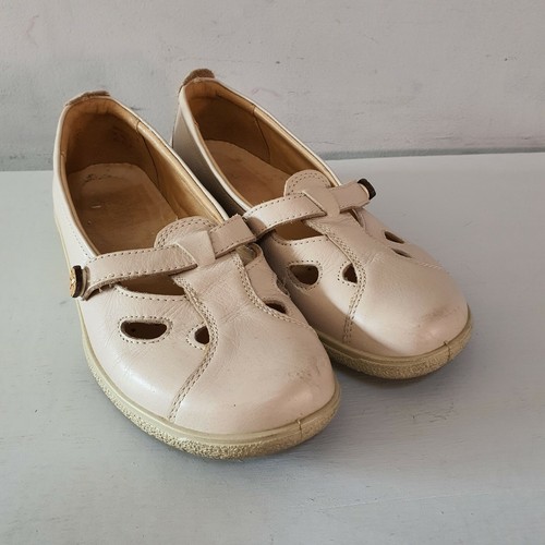 Hotter cream leather mary - leather,
