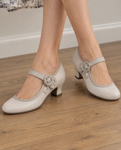 Hotter valletta cream leather - hotter,