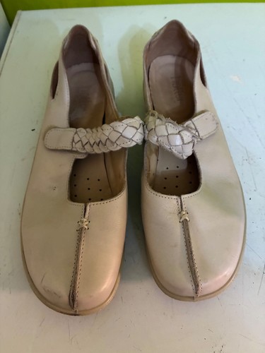 Hotter cream leather mary jane - cream,